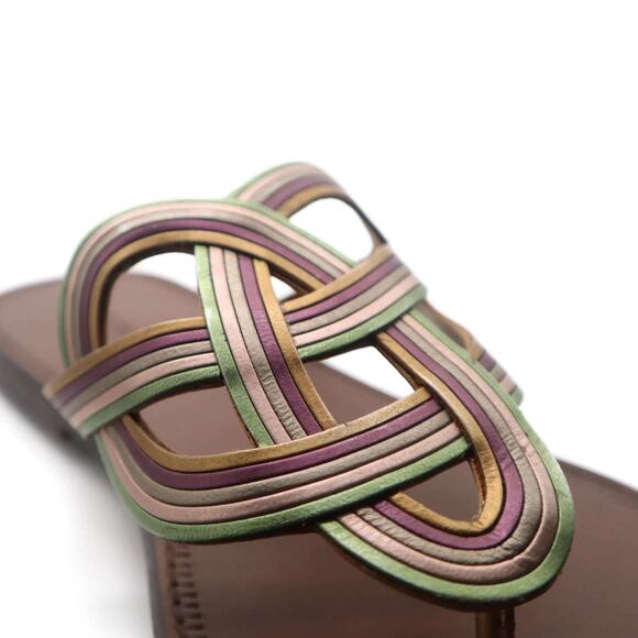 Bottega Veneta Leather Thong Braided Design Sandals 39 - Picture 9 of 11